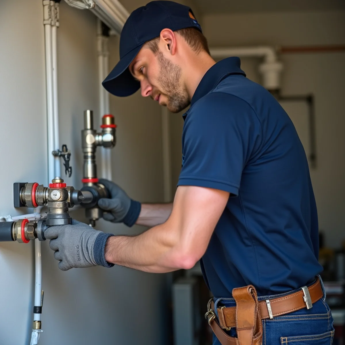 Master plumber executing professional Repiping Services in North Texas home