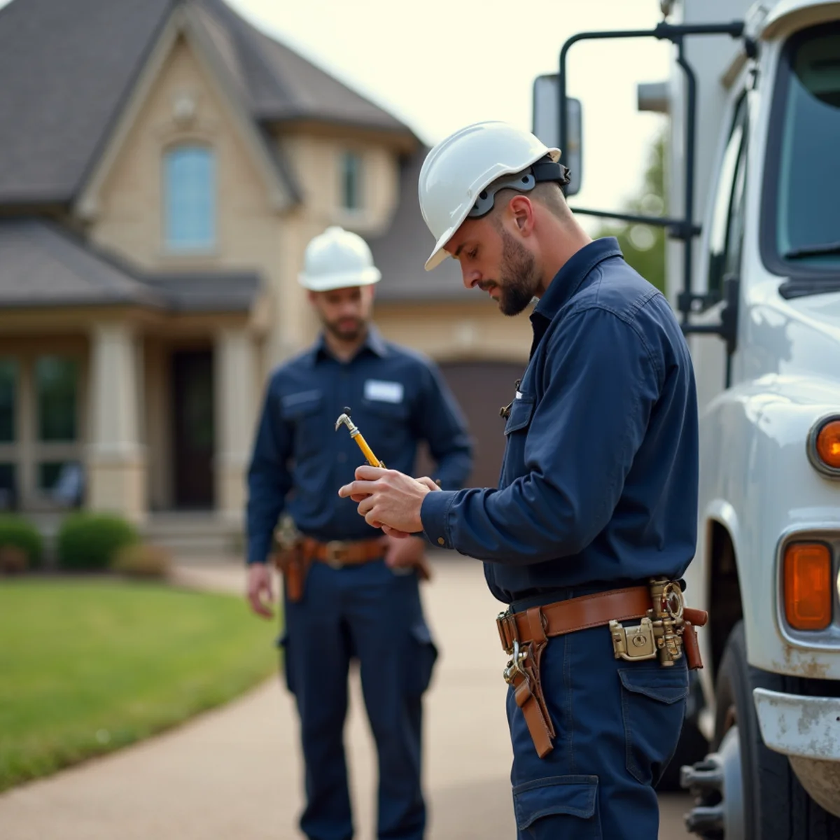 Plumbing service vehicle and master plumber serving Argyle Texas