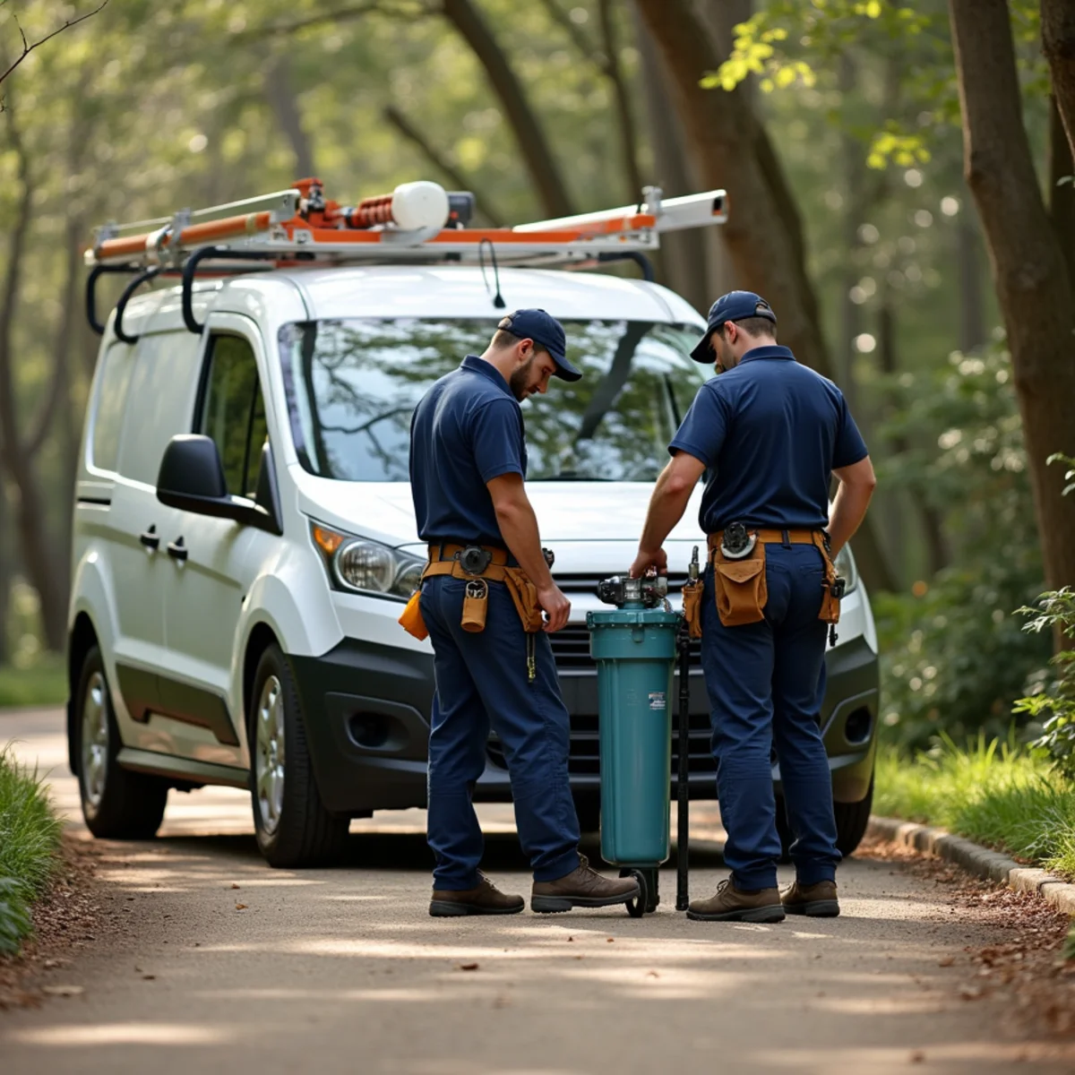 Plumbing service vehicle and master plumber serving Copper Canyon Texas