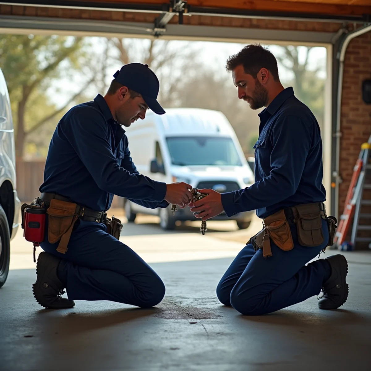Plumbing service vehicle and master plumber serving Fort Worth Texas