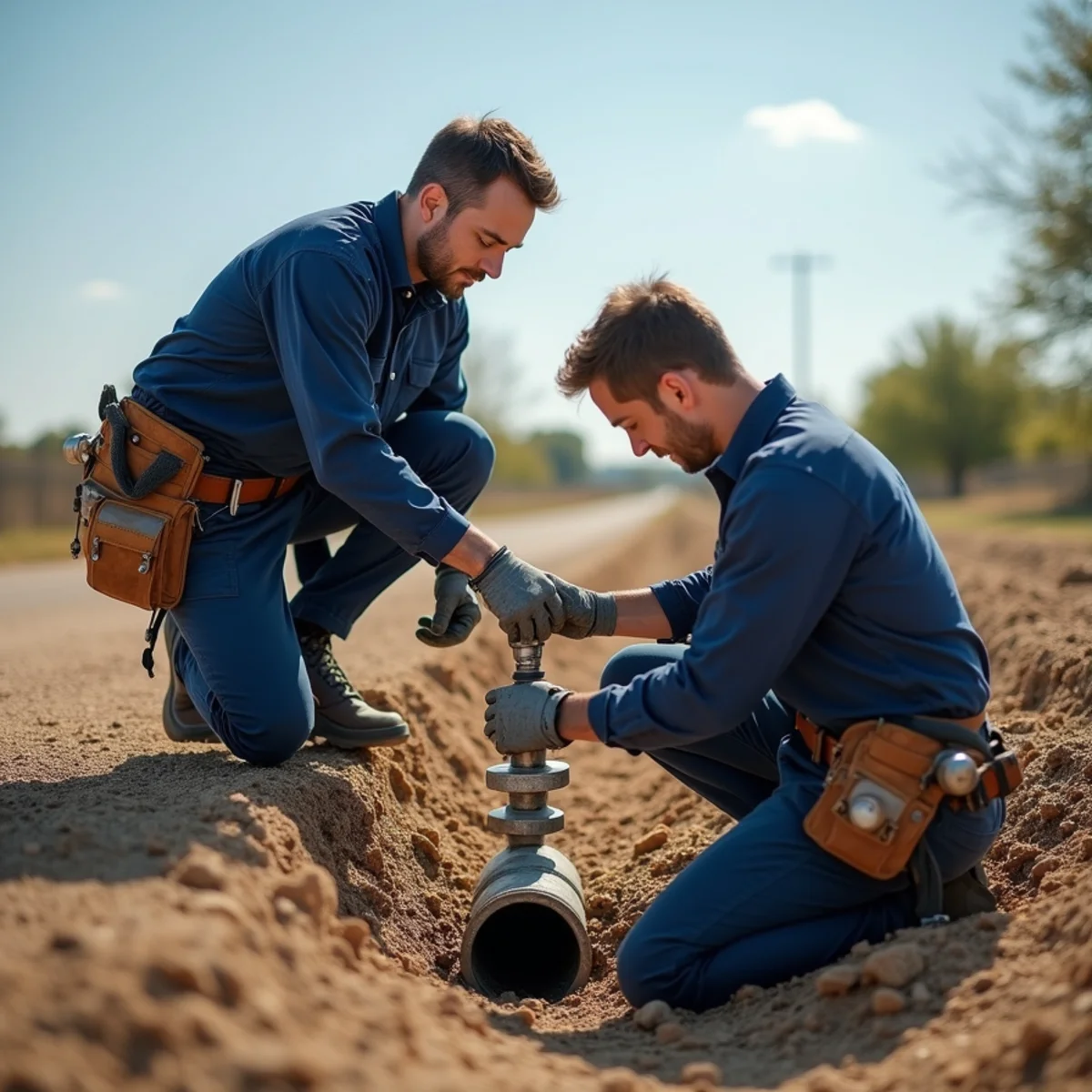 Plumbing service vehicle and master plumber serving Kaufman Texas