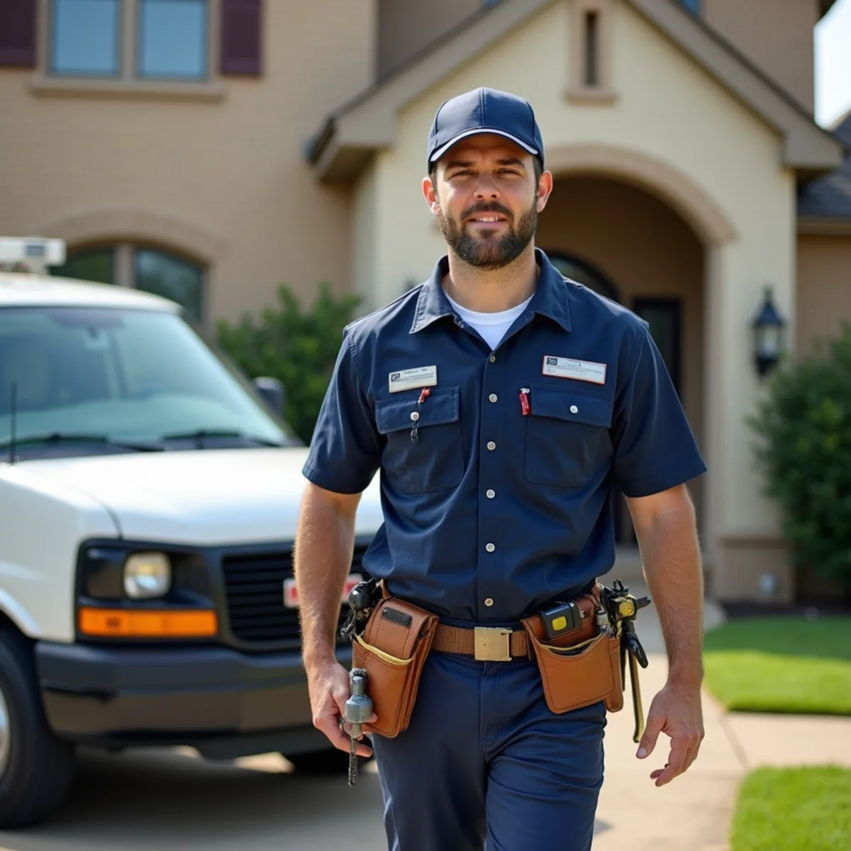 Plumbing service vehicle and master plumber serving Keller Texas