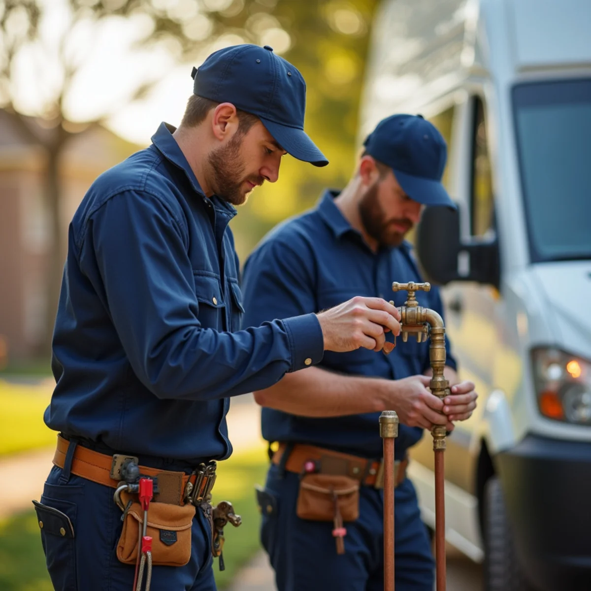 Plumbing service vehicle and master plumber serving Lake Dallas Texas