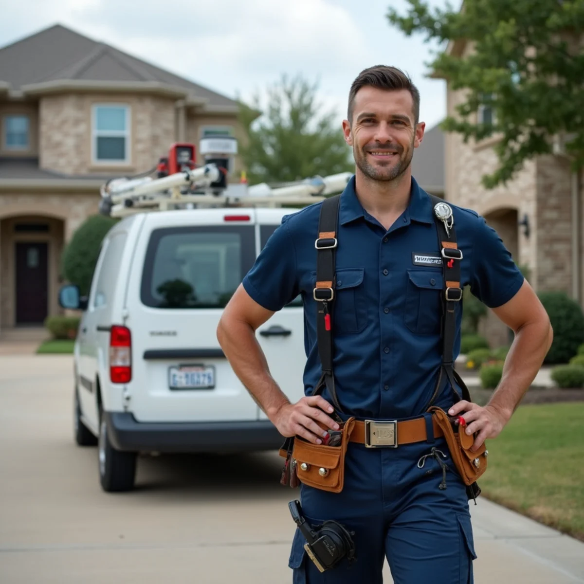 Plumbing service vehicle and master plumber serving Mansfield Texas