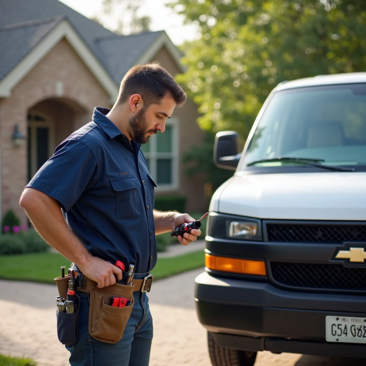 Plumbing service vehicle and master plumber serving Mesquite Texas