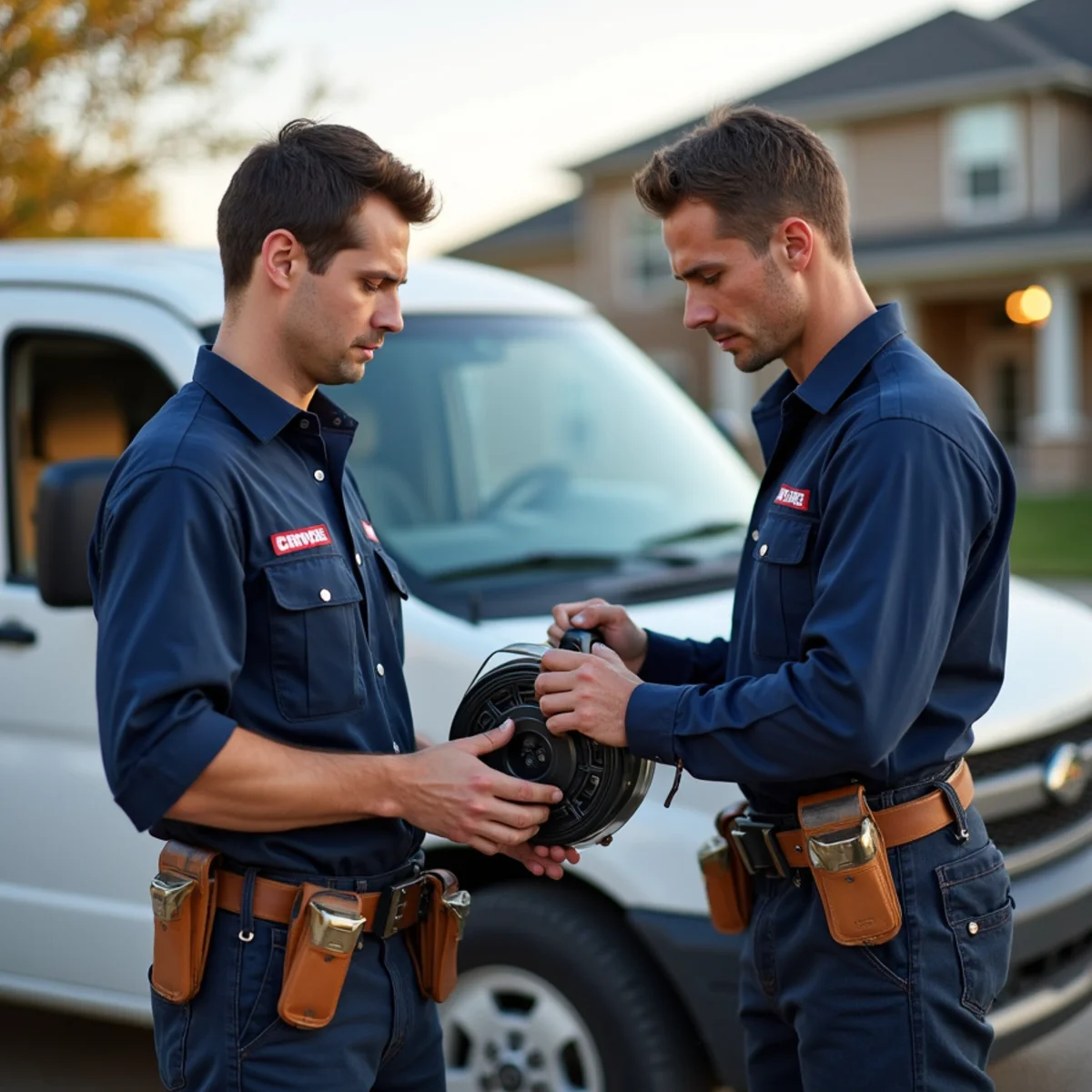 Plumbing service vehicle and master plumber serving Sachse Texas