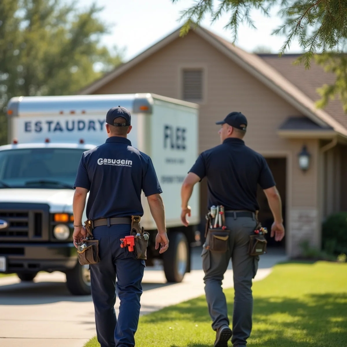 Plumbing service vehicle and master plumber serving Trophy Club Texas